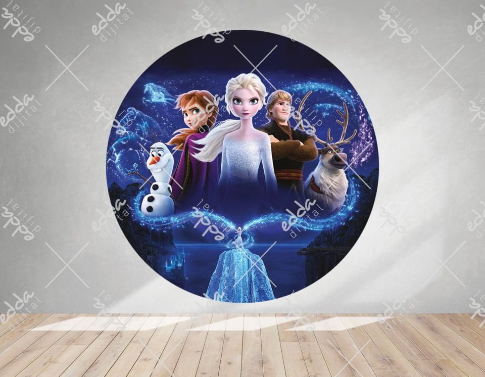 Elsa Temalı Doğum Günü Afişi