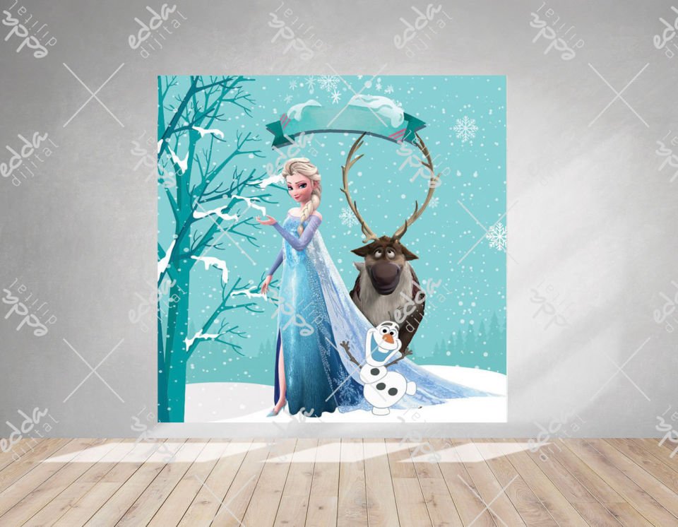 Elsa Temalı Doğum Günü Afişi
