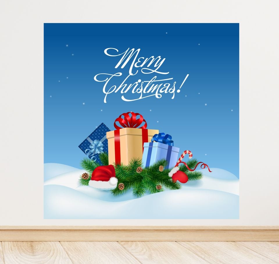 Yeni Yıl Temalı Doğum Günü Afiş