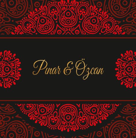 Kırmızı Etnik Desenli Dans Pisti Kaplaması