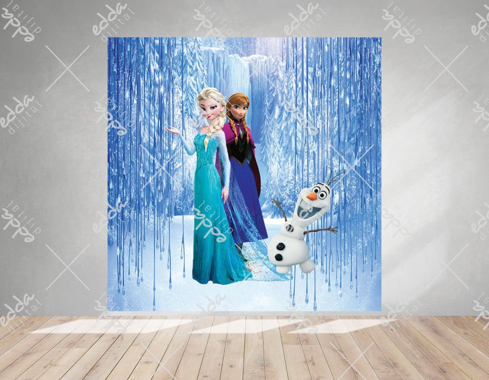 Elsa Temalı Doğum Günü Afişi