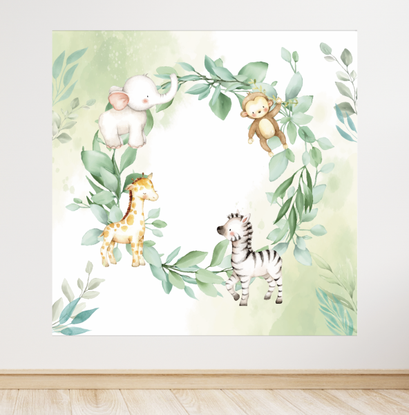 Safari Konseptli Doğum Günü Afişi