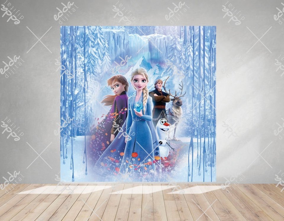 Elsa Temalı Doğum Günü Afişi