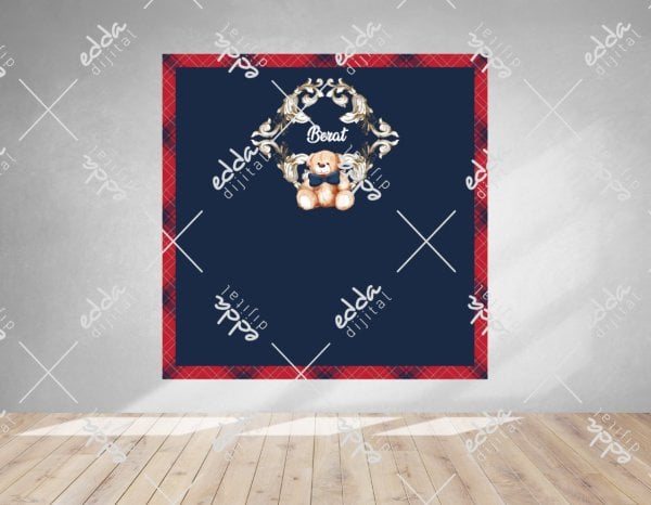 Ayıcık Temalı Baby Shower Afiş