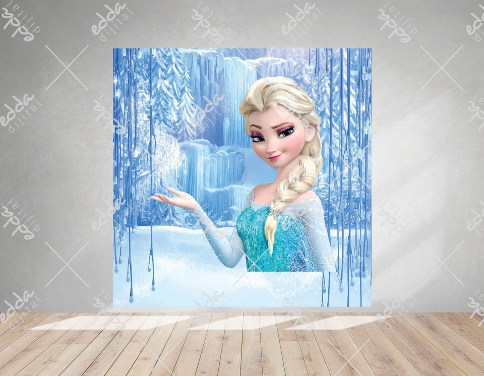 Elsa Temalı Doğum Günü Afişi