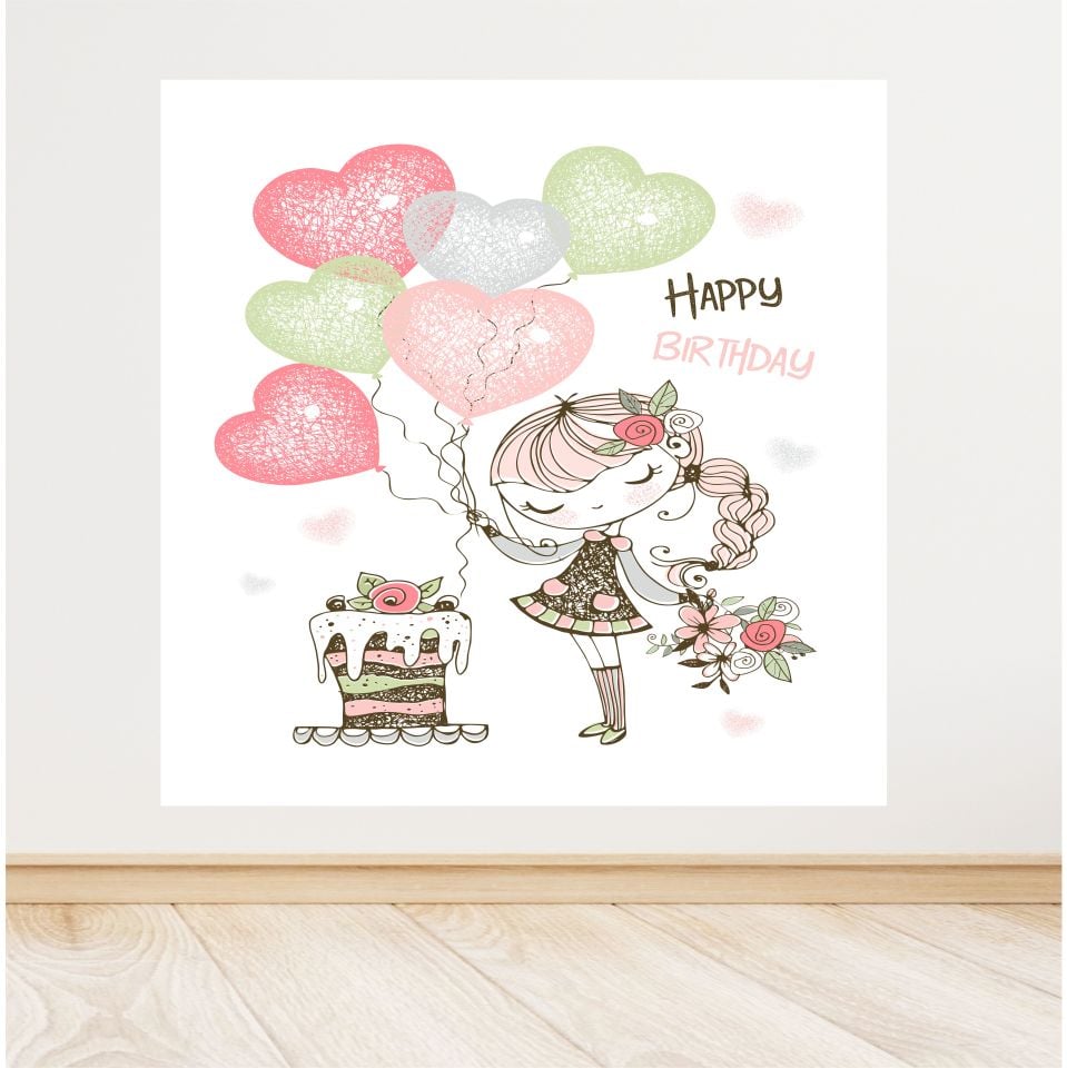 Happy Birhtday Temalı Doğum Günü Afiş