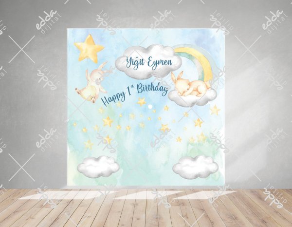 Yıldızlı Baby Shower Temalı Afiş