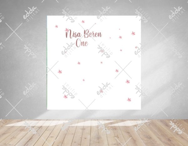 Çiçekli Baby Shower Afişi