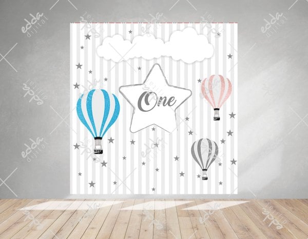 Renkli Balon Temalı  Parti Afişi