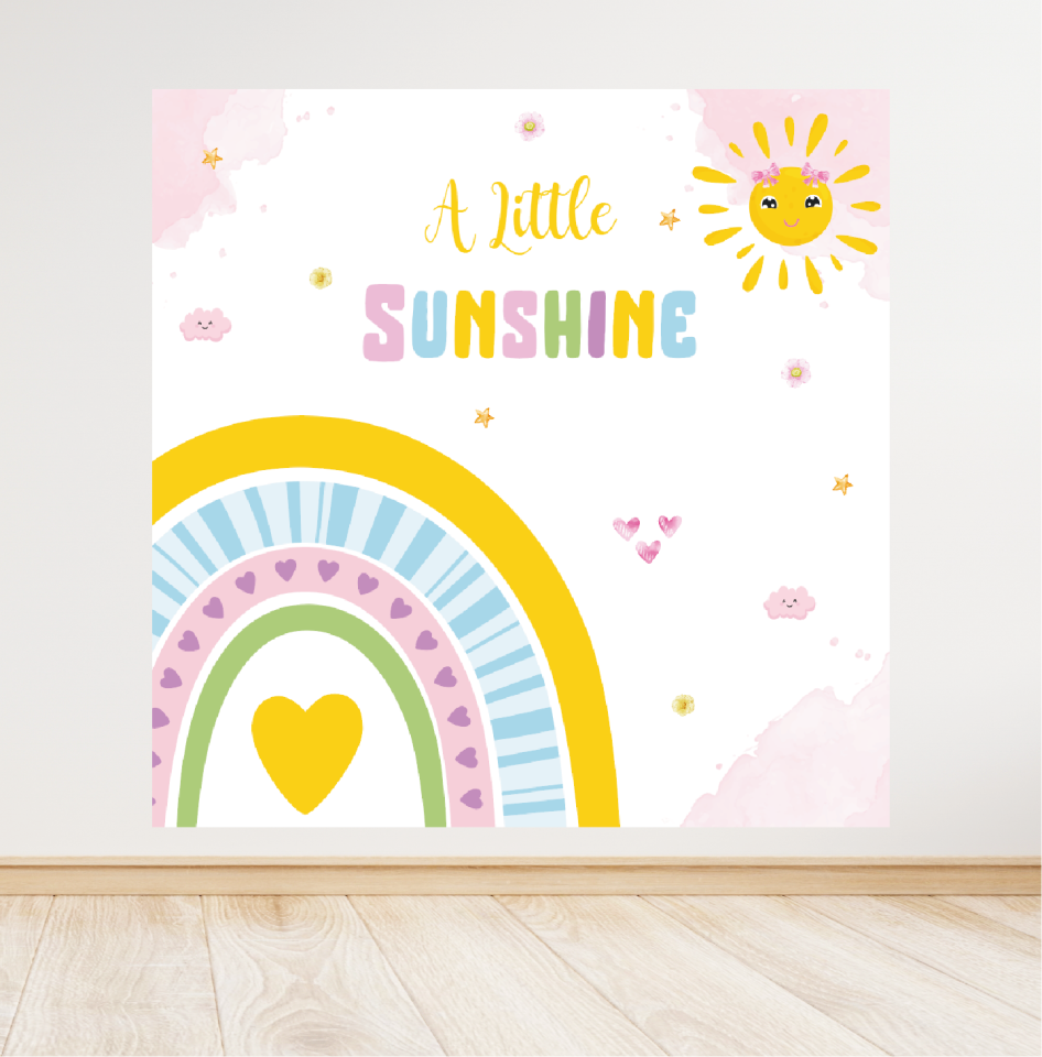 Güneş Temalı Doğum Günü Afişi