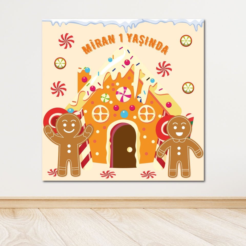 Kurabiye Adam Temalı Doğum Günü Afiş