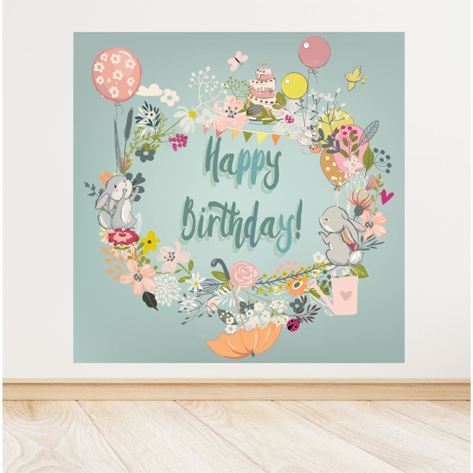 Happy Birthday Temalı Doğum Günü Afiş