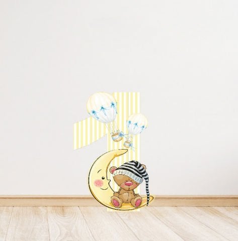 Uykucu Ayıcık Temalı Ayaklı Pano
