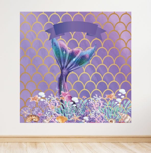 Deniz Kızı Konseptli Doğum Günü Afişi