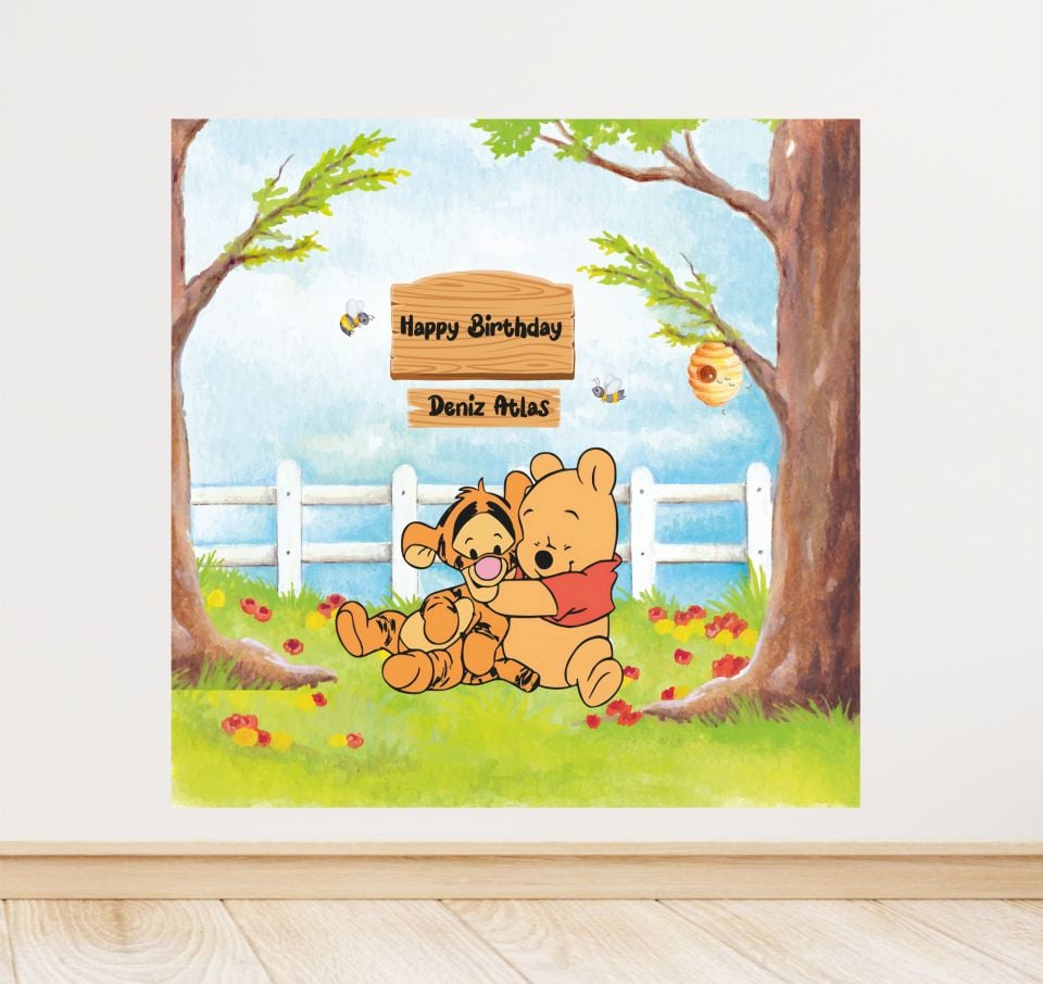 Winnie The Pooh Temalı Doğum Günü Afişi