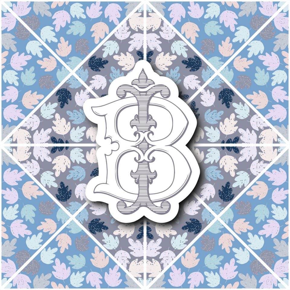 Mavi Yaprak Detaylı Dans Pisti Kaplaması