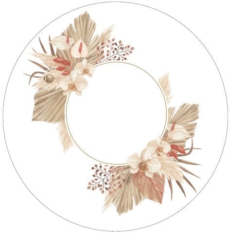 Kahverengi Yaprak Desenli Dans Pisti Kaplaması