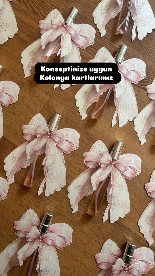 Hediyelik Kolonya ve kartı 15 ADET