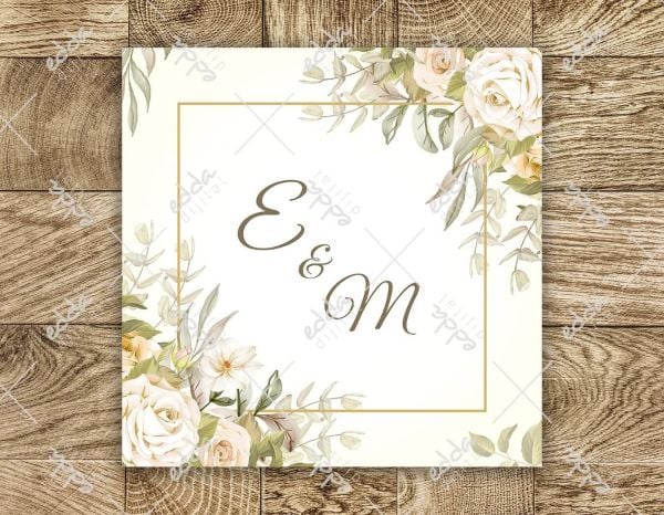 Beyaz Güller Desenli Dans Pisti Kaplaması