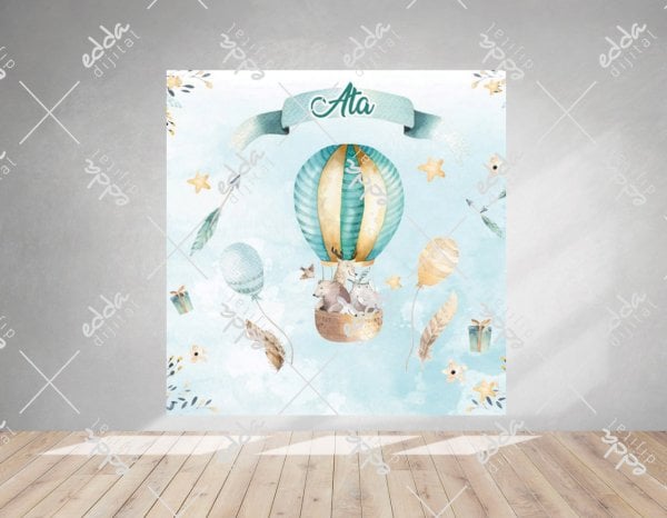 Yuvarlak Balon Temalı Afiş