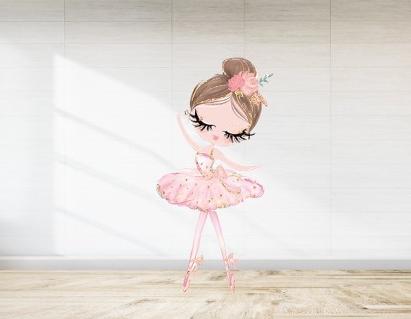 Pembe Balerin Temalı Ayaklı Pano