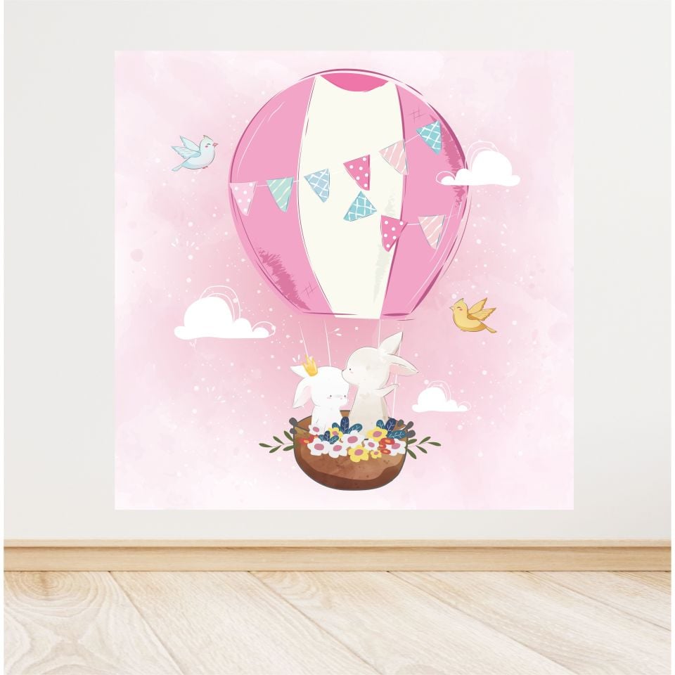 Uçan Balon Temalı Doğum Günü Afiş