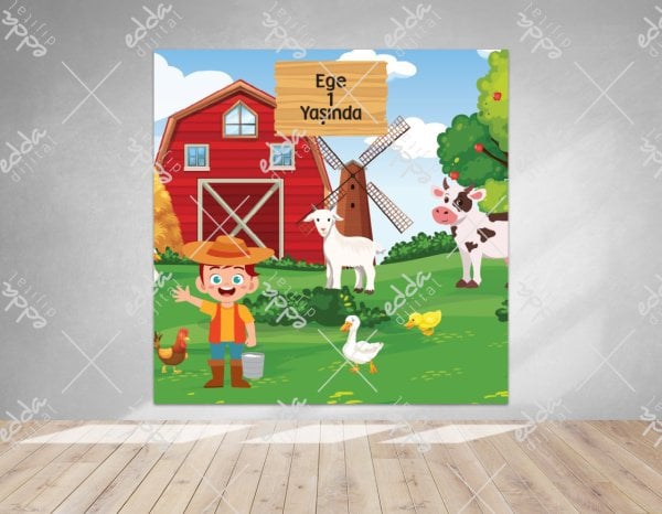 Çiftlik Temalı Parti Afişi