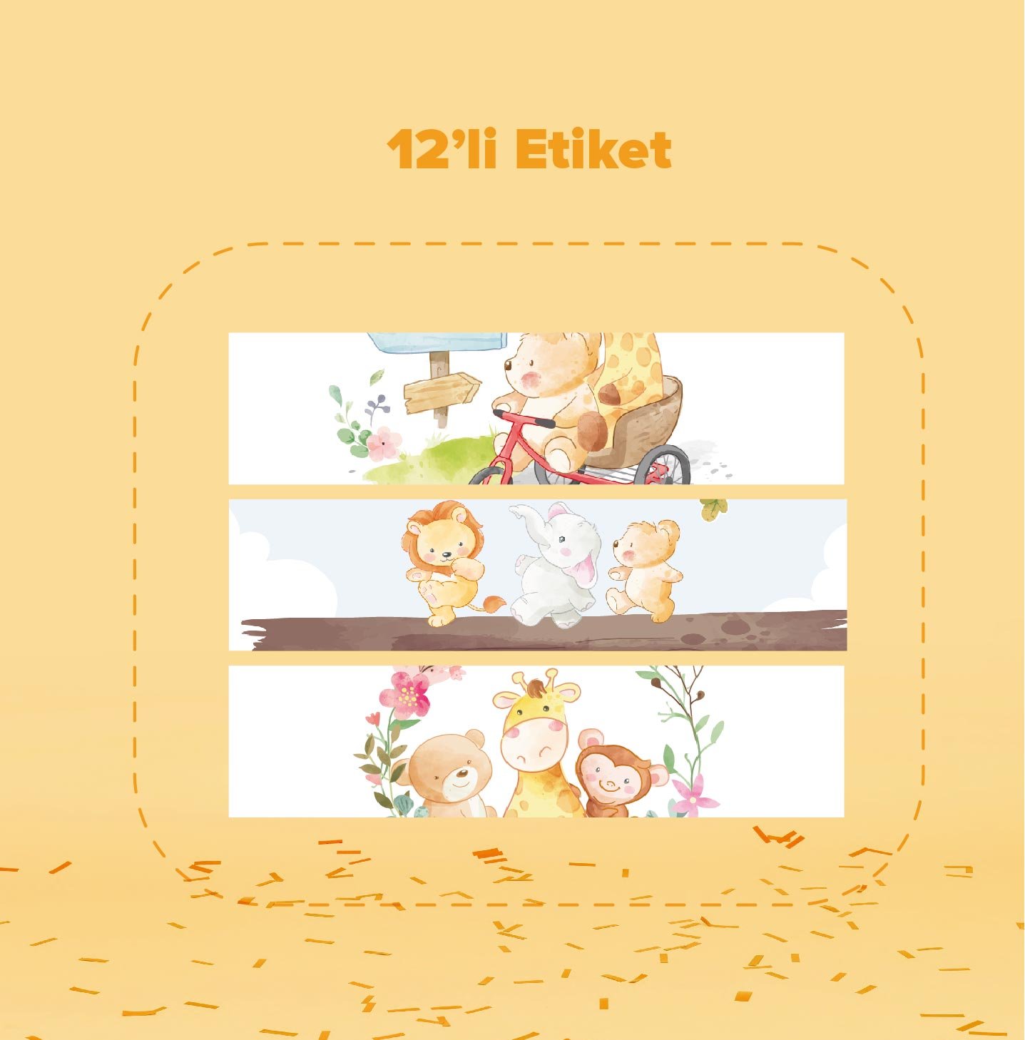 Okula Dönüş Temalı Su Şişesi Etiketi