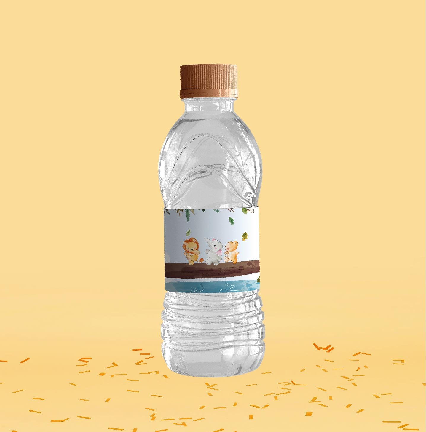 Okula Dönüş Temalı Su Şişesi Etiketi