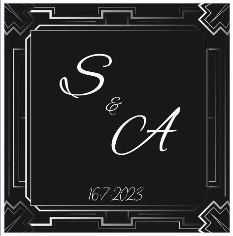 Siyah Zemin Desenli Dans Pisti Kaplaması