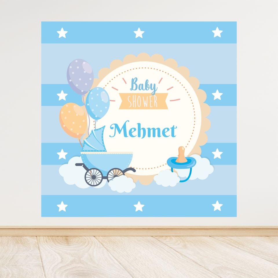 Baby Shower Temalı Doğum Günü Afişi