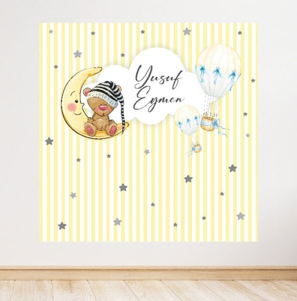 Ayıcık Konseptli Doğum Günü Afişi