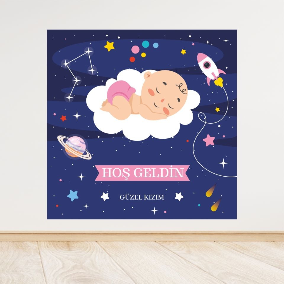 Baby Shower Temalı Doğum Günü Afişi