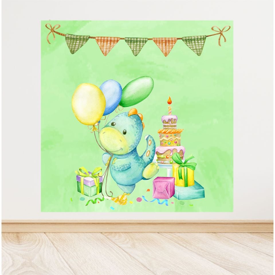 Dinazor Temalı Doğum Günü Afiş