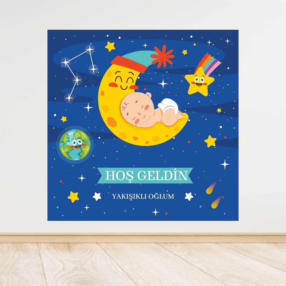 Baby Shower Temalı Doğum Günü Afişi