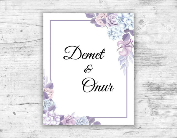 Lila Rengi Çiçek Desenli Dans Pisti Kaplaması