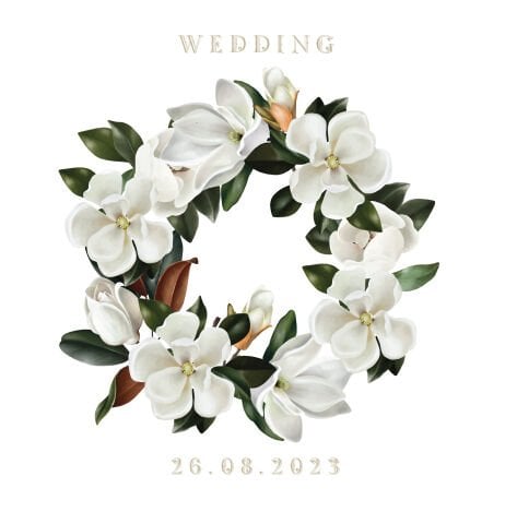 Beyaz Çiçek Desenli Dans Pisti Kaplaması