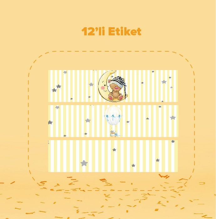 Ayıcık Temalı Su Şişesi Etiketi