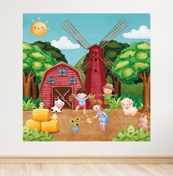 Happy Farm Temalı Doğum Günü Afişi