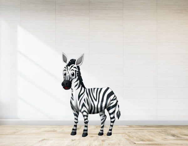 Zebra Safari Temalı Ayaklı Pano