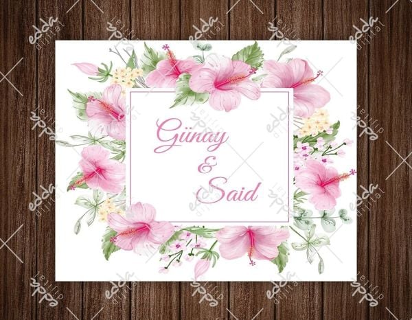 Pembe Zambak Desenli Dans Pisti Kaplaması