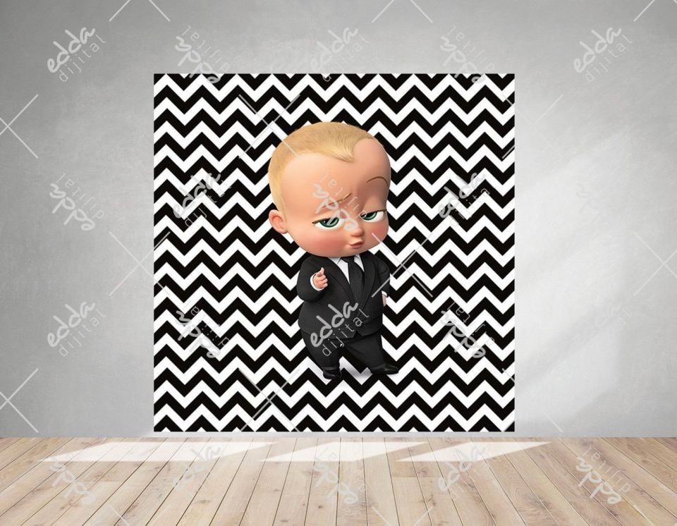 Baby Boss Temalı Doğum Günü Afişi