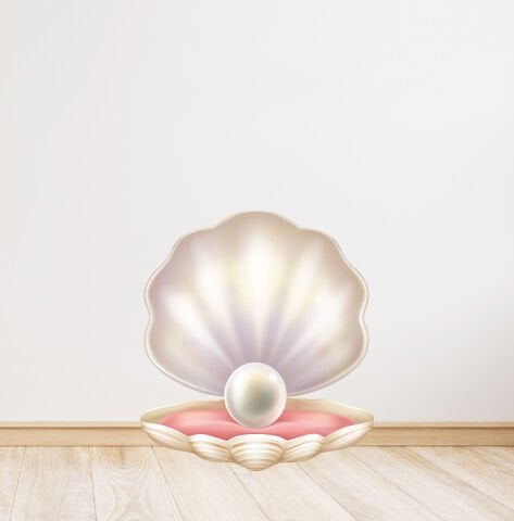 İstiridye Temalı Ayaklı Pano