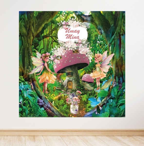 Peri Konseptli Doğum Günü Afişi