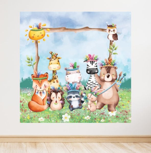 Safari Konseptli Doğum Günü Afişi