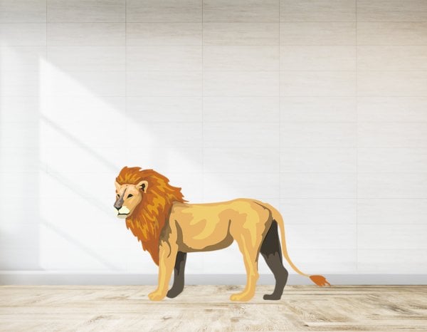 Safari Aslan Temalı Ayaklı Pano 30 cm x 40 cm