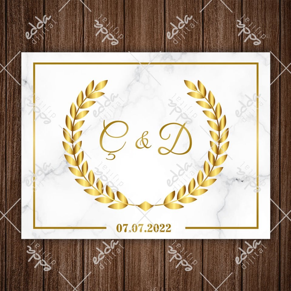 Altın Yaprak Desenli Dans Pisti Kaplaması