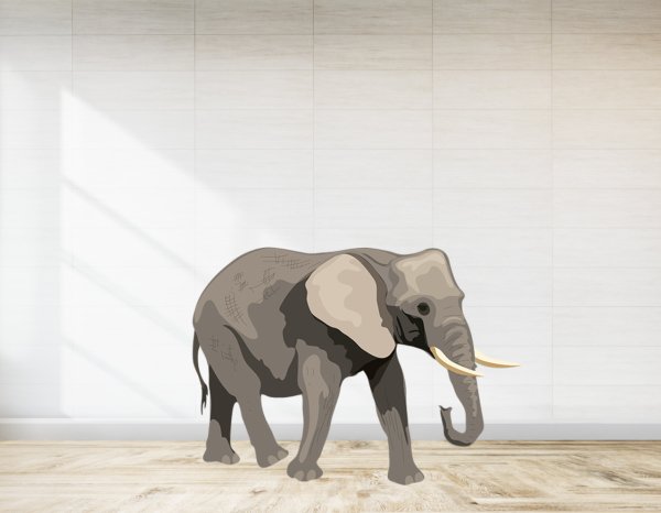 Safari Fil  Temalı Ayaklı Pano