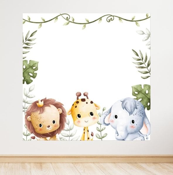 Cute Safari Doğum Günü Afişi