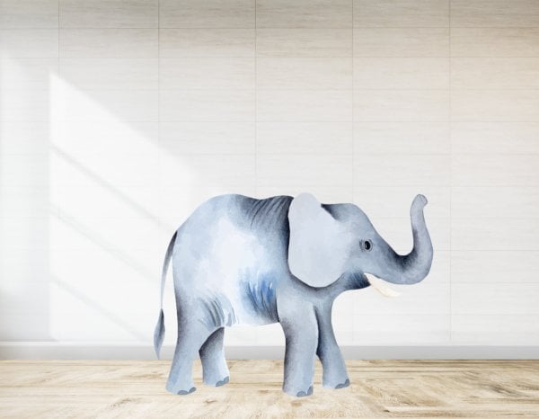 Safari Mavi Fil Temalı Ayaklı Pano